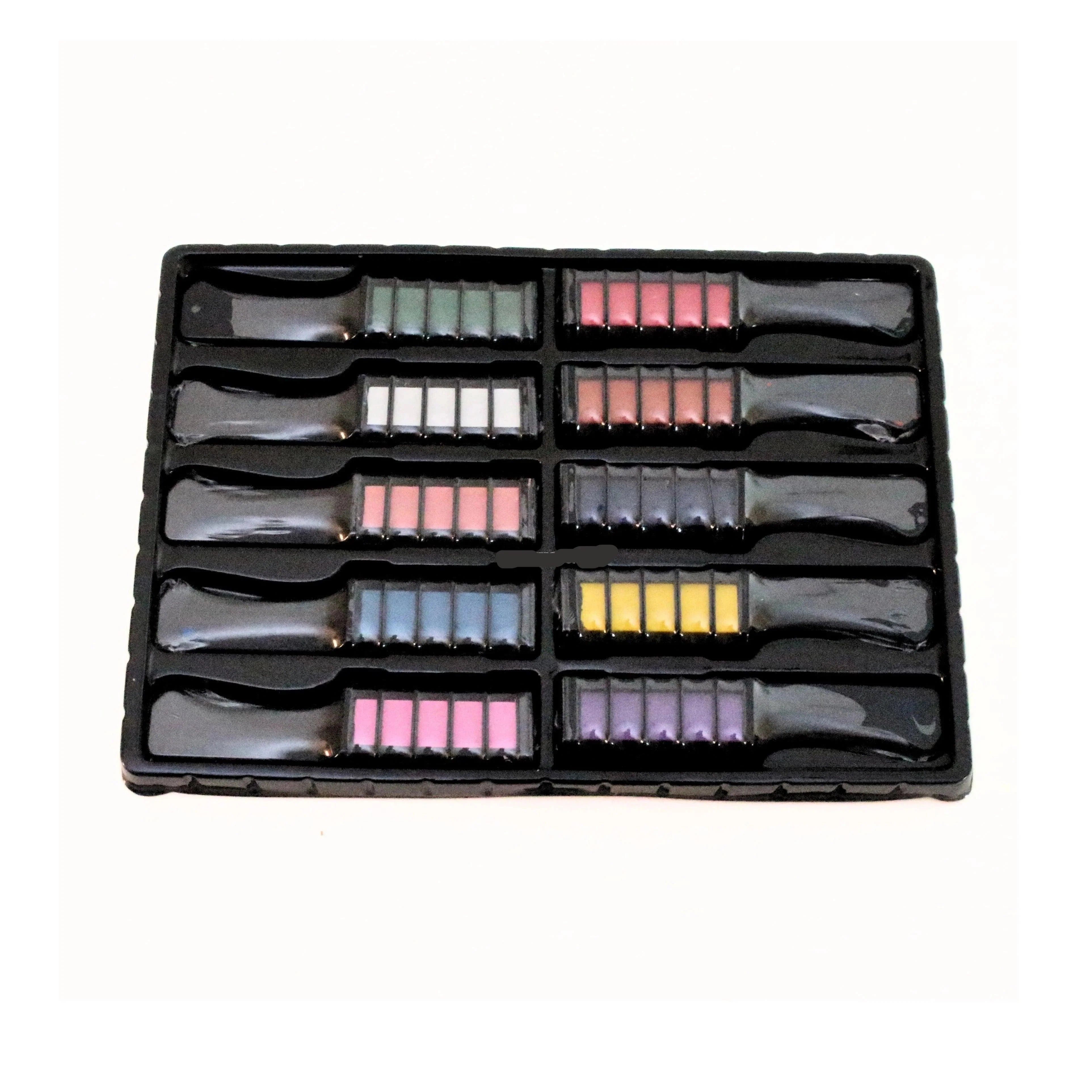 10 Pcs of Colorful Hair Dye Comb Set - Hair Chalks Cosmia.pk