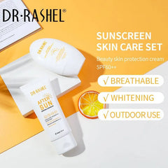 Dr.Rashel 2 PC Set Hydrating And Anti-Aging Sun Protection Cream Soothing & Cooliing Gel Kit 60SPF DR.Rashel