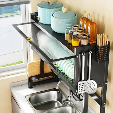 Multifunctional Flip Kitchen Dish Rack Cosmia.pk