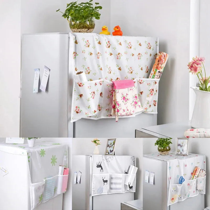 Fridge Dust Cover With Storage Pockets Cosmia.pk
