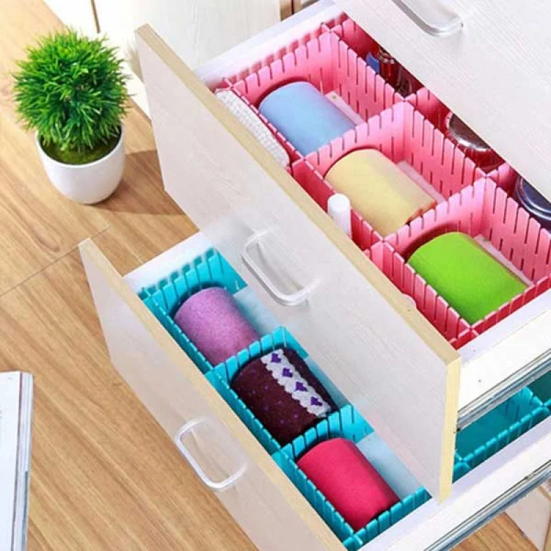 Drawer Divider - Adjustable Drawer Organizer - 4 Strips Cosmia.pk