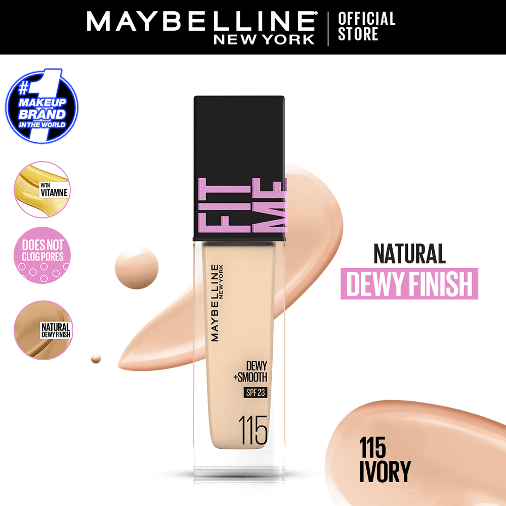 Original Maybelline New York Fitme Dewy & Smooth Liquid Foundation Maybelline