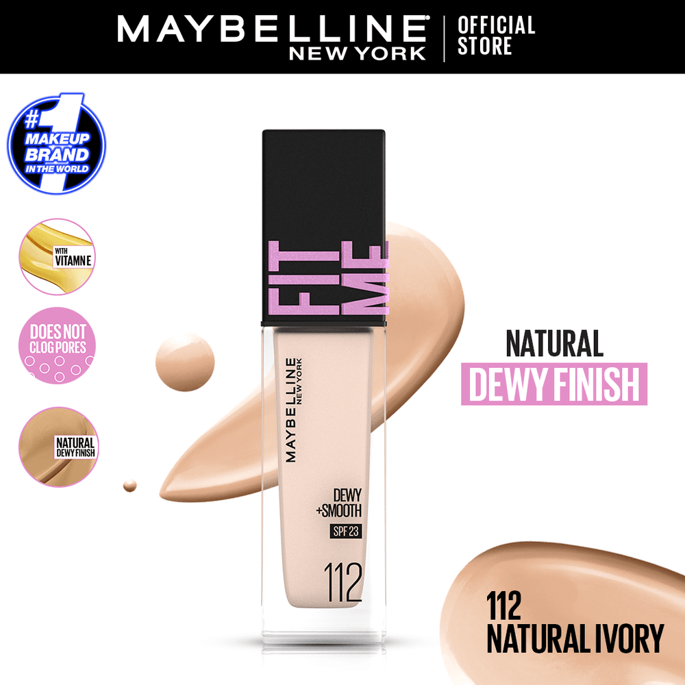 Original Maybelline New York Fitme Dewy & Smooth Liquid Foundation Maybelline