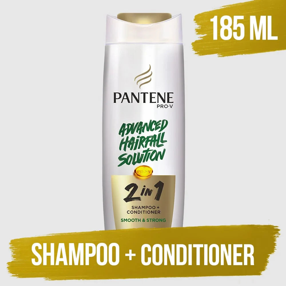 Pantene 2 in 1 Smooth & Strong Shampoo+Conditioner - 185ml Pantene