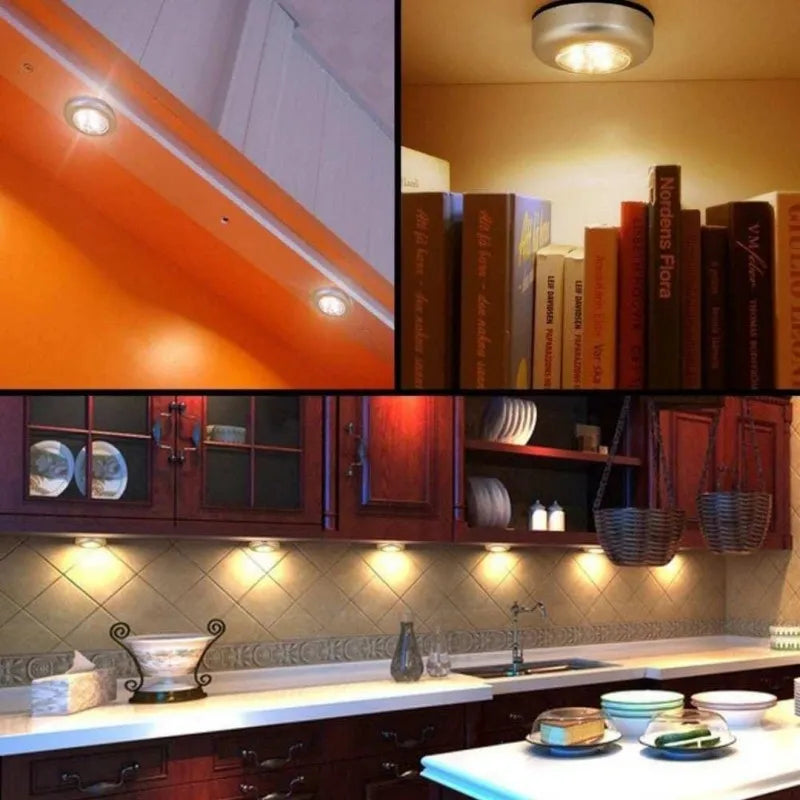 Battery Powered Mini Wireless LED Under Cabinet Light Led Touch Cosmia.pk
