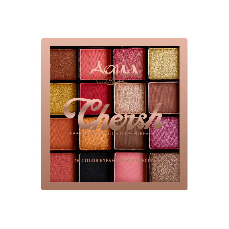 Aqua Color Line Cherish Eyeshadow Palette ( 16 Color) Aqua Color Line