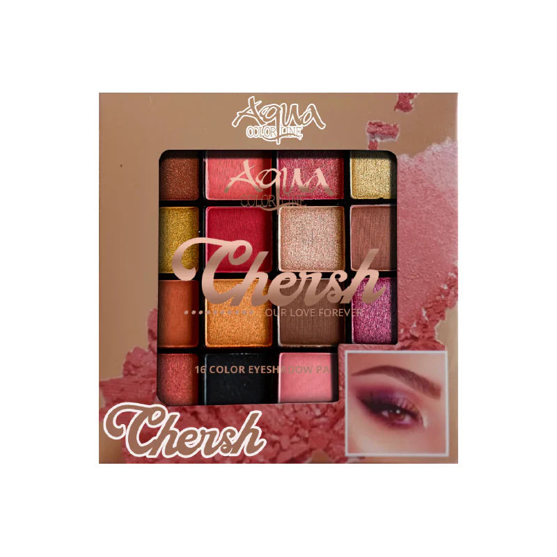 Aqua Color Line Cherish Eyeshadow Palette ( 16 Color) Aqua Color Line