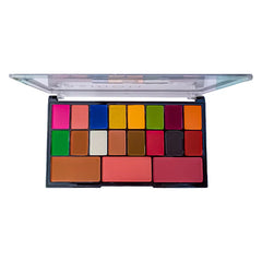 Glamorous Face Eyeshadow Palette 16 Eyeshadows, 2 Blushers Peach & Glamorous Face