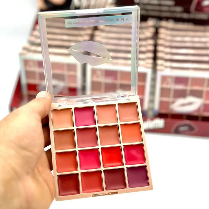 16 Colors Queen Mini Matte Lipstick Palette - Highly Pigmented The Balm