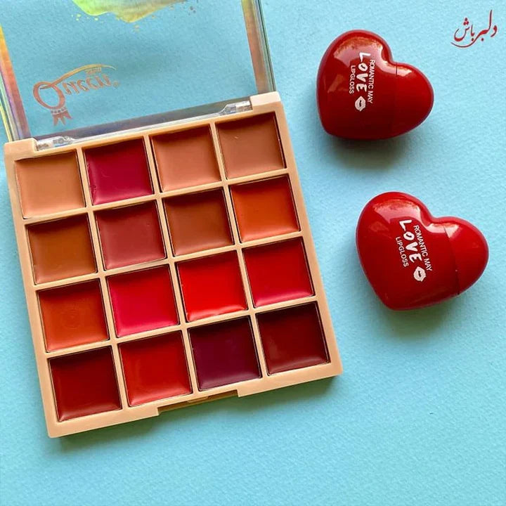 16 Colors Queen Mini Matte Lipstick Palette - Highly Pigmented The Balm
