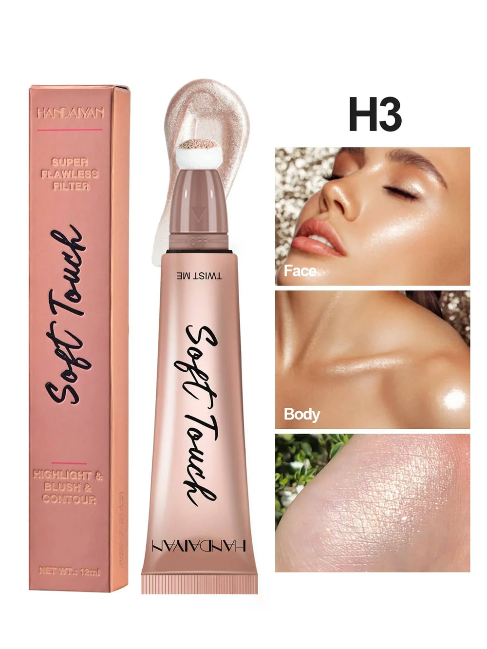Handaiyan Puff Tube Blush & Highlighter Each Handaiyan