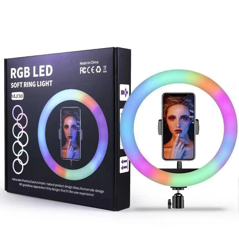 RGB LED Ring Light 36cm with 16 Colors - MJ36 RGB