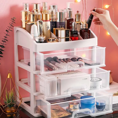 Transparent Plastic Four Layer Cosmetic Storage Box Cosmia.pk
