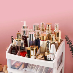 Transparent Plastic Four Layer Cosmetic Storage Box Cosmia.pk