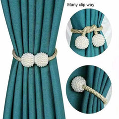 Magnetic Pearl Curtain Clip Tie Buckle Holder Cosmia.pk