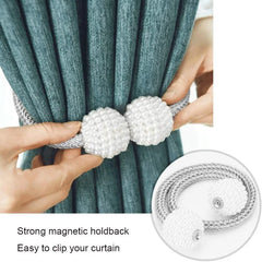 Magnetic Pearl Curtain Clip Tie Buckle Holder Cosmia.pk