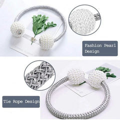 Magnetic Pearl Curtain Clip Tie Buckle Holder Cosmia.pk