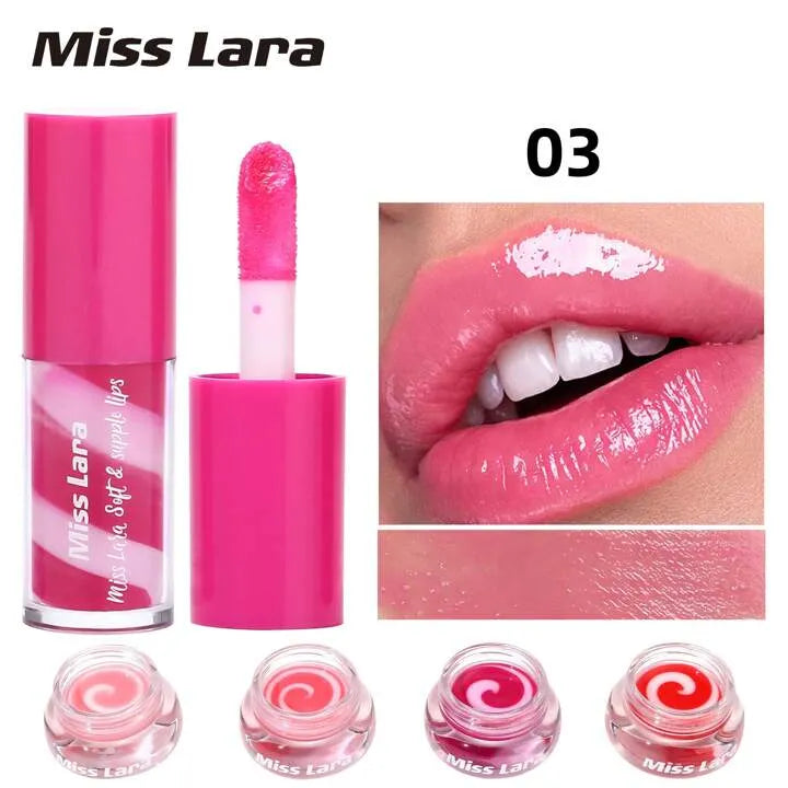 Miss Lara Lip Gloss and Lip Balm 2pcs Set Miss Lara