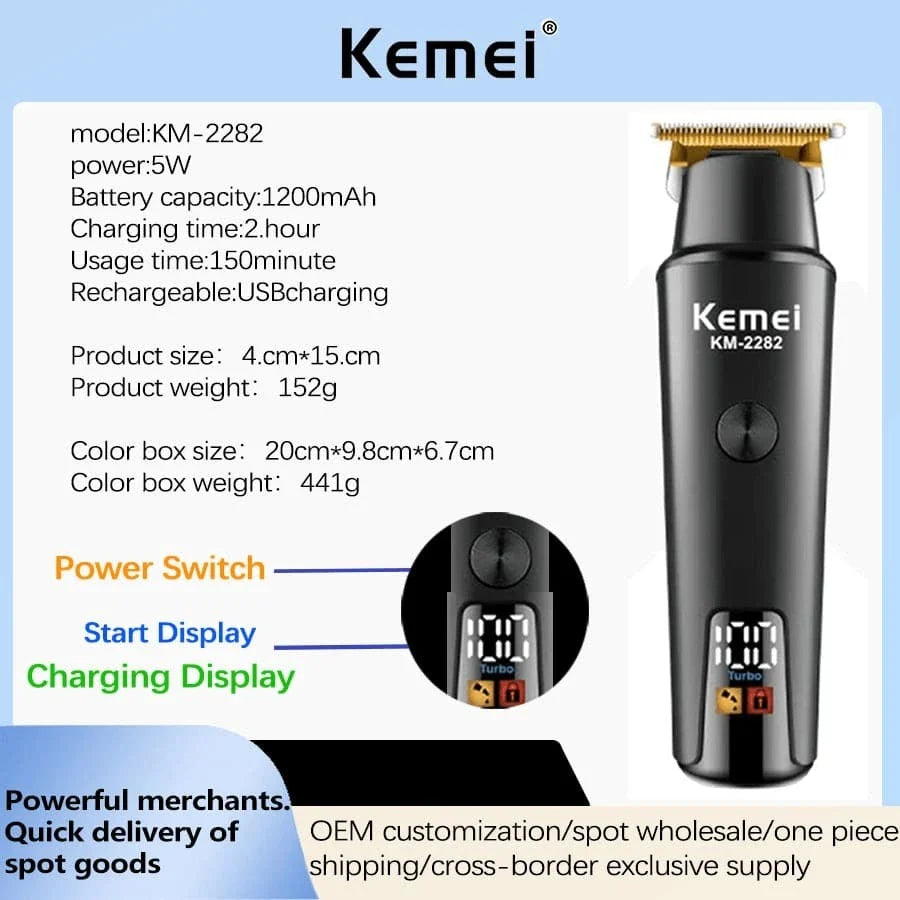 Kemei KM-2282 Hair Clipper and Beard Trimmer for Men Kemei