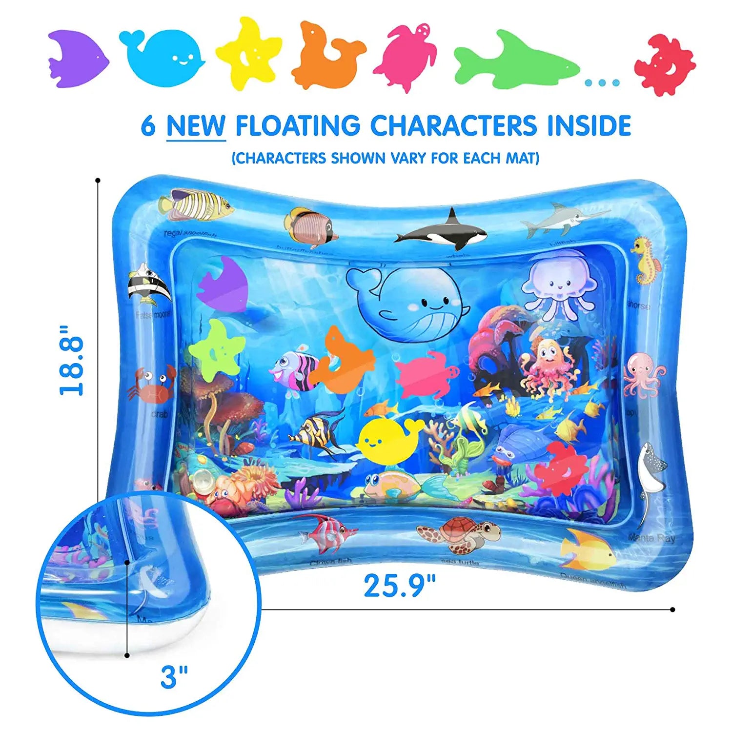 Baby Tummy Time Water Play Mat Cosmia.pk