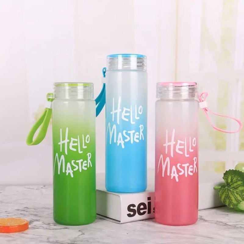 Hello Master Glass Water Bottle - 450ml Cosmia.pk