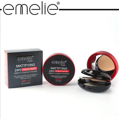 Emelie 2 In 1 Matte Maker 24 Face Compact Long-wear Emelie