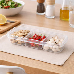 3 Compartment Storage Box with Soft Seal Lids Cosmia.pk