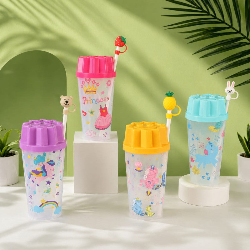 colorful kids sipper cup with leak-proof lid and built-in straw Cosmia.pk