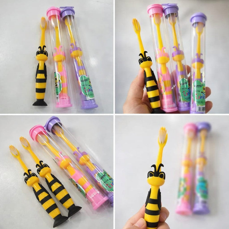 Make brushing fun for kids Cute bee design toothbrush with protective Cosmia.pk