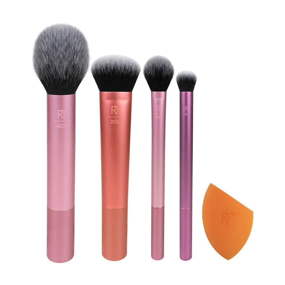Real Techniques Everyday Essentials Brushes And Sponge Set Real Technique