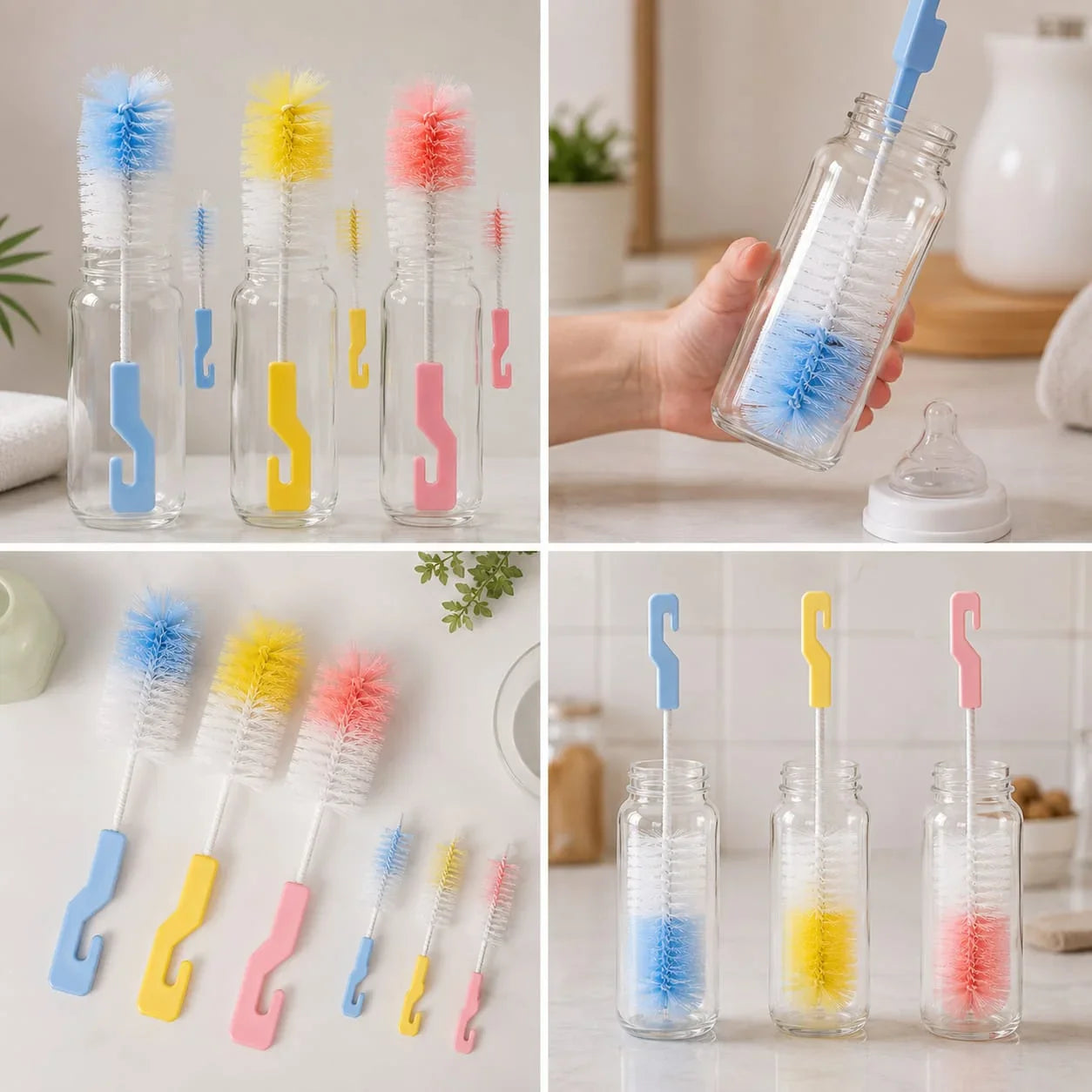Premium 360° Rotating Bottle & Glass Cleaning Brush Each Cosmia.pk