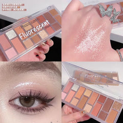 Miss Lara Fluorescent Eyeshadow Palette - 16 Colors Miss Lara