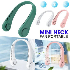 Portable Bladeless Neck Fan – USB Rechargeable 360° Cooling Hanging Cosmia.pk