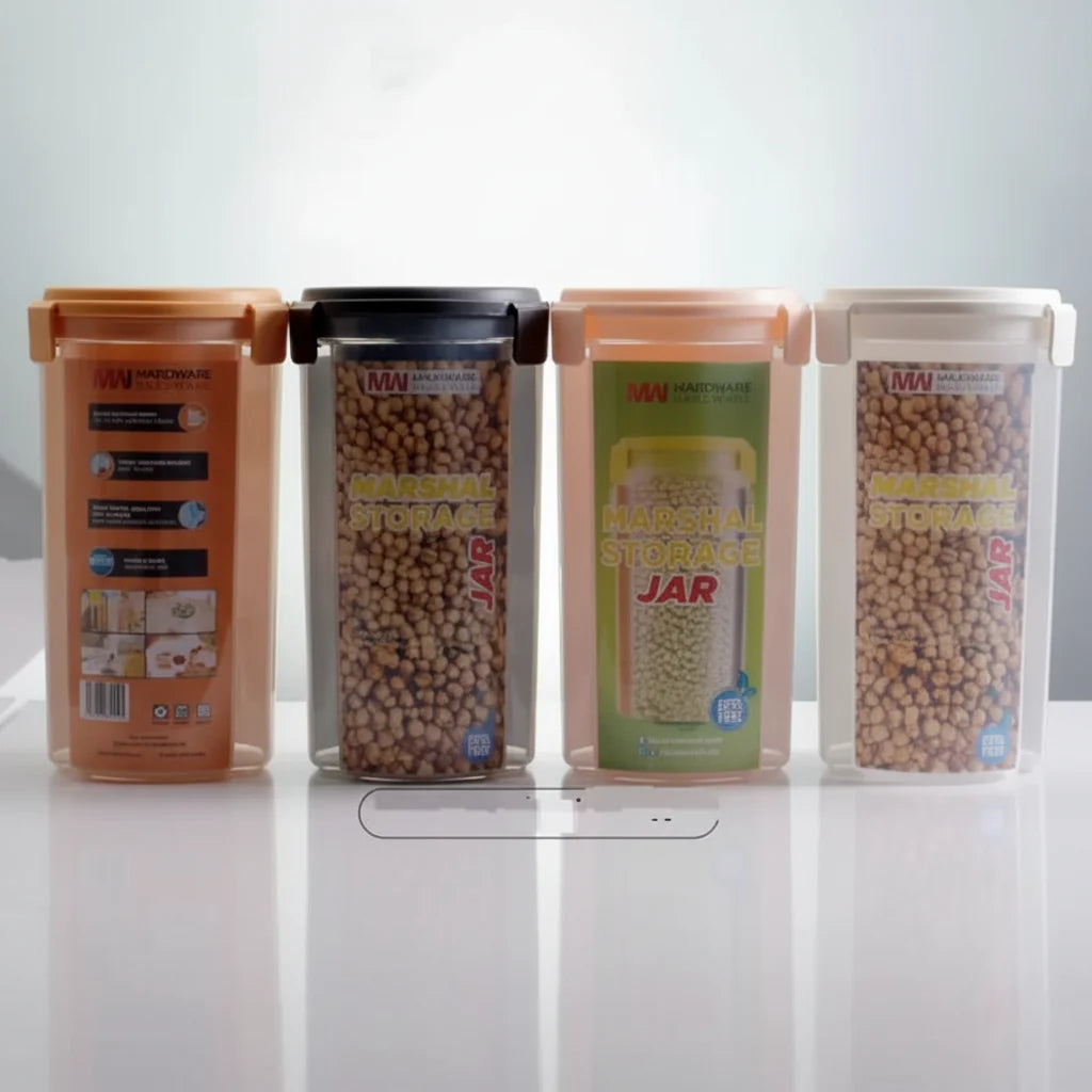 Marshal Premium Clear Plastic Storage Jar – 2200ml Cosmia.pk
