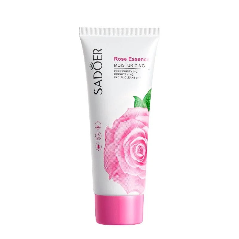 SADOER Rose Essence Moisturizing Deep Purifying Brightening Facial Cleanser - 100g Sadoer