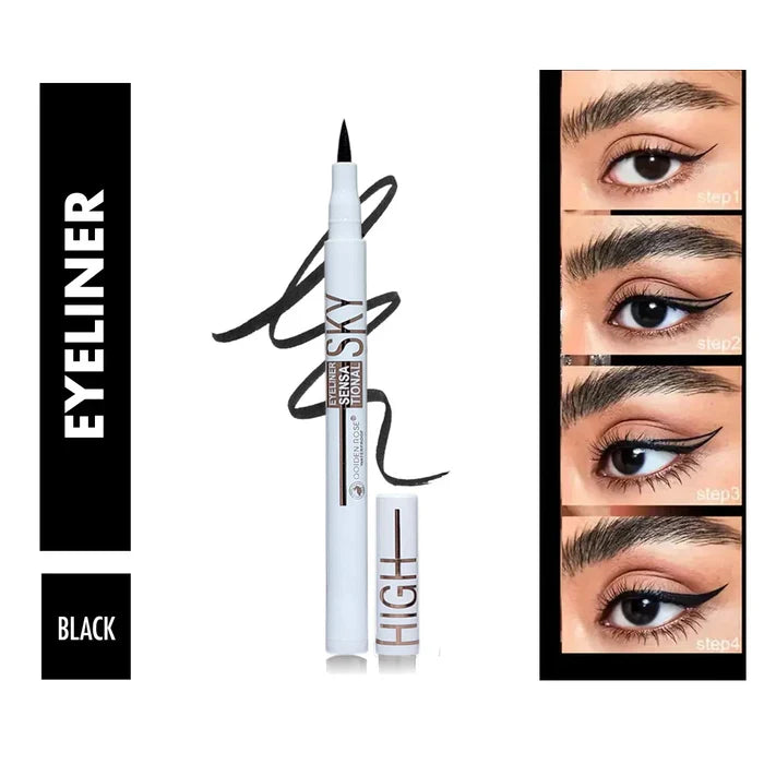 Sky High Black Ultra Lasting WaterProof Eyeliner Qoiden Rose
