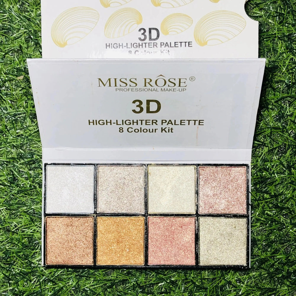 Miss Rose Highlighter 3D - 8 Colour Kit Miss Rose