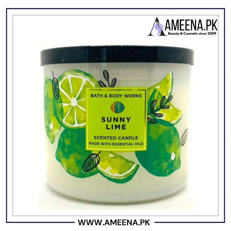 Bath & Body Works Sunny Lime 3-Wick Candle 411g Bath And Body Works