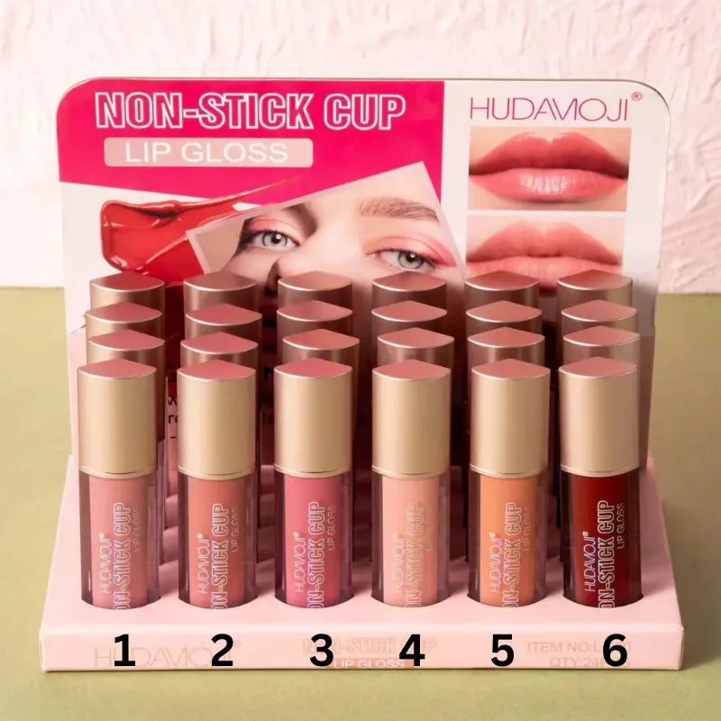 Huda Moji Non stick Long lasting Lipgloss 6Pcs Huda Moji