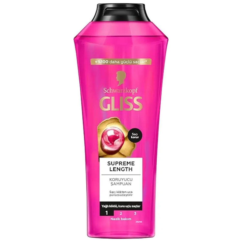 Schwarzkopf Gliss Supreme Length Protection Shampoo - 400ml Schwarzkopf
