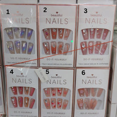 Beautiful Nails Press-on Artificial Nails - 12 Pcs Beautiful