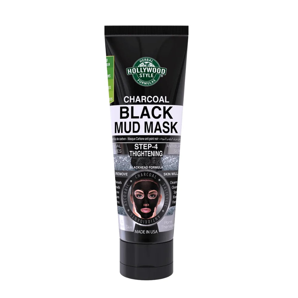 Hollywood Style Charcoal Black Mud Mask – 100ml Hollywood Style