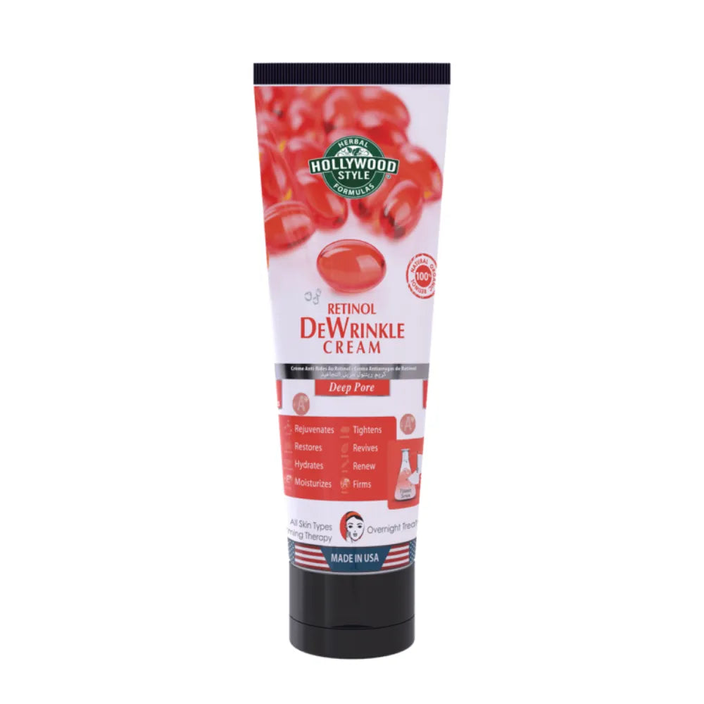 Hollywood Style Organic Retinol Dewrinkle Cream – 100ml Hollywood Style