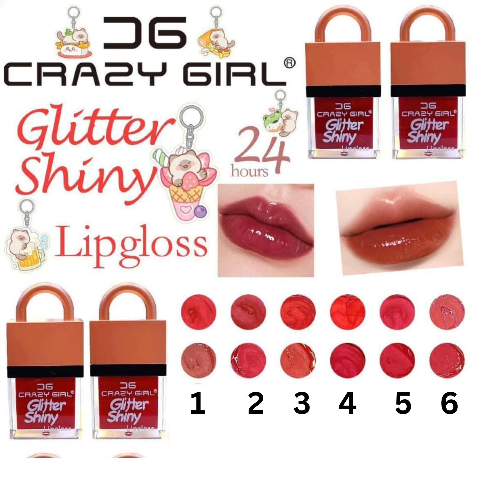 Crazy Girl Glitter Shiny Lipgloss Crazy Girl