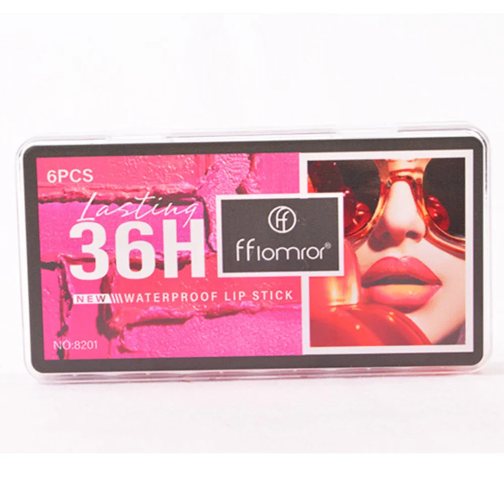 Fflomror 36H Long Lasting Mini Lipsticks - Pack Of 6 Fflomror
