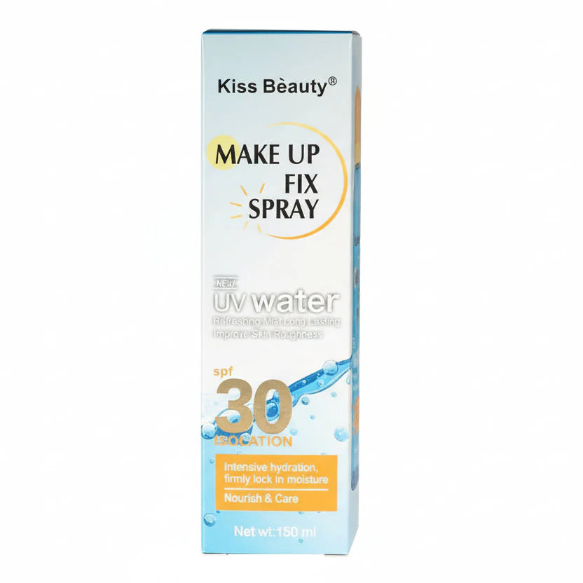 Kiss Beauty Make Up Fix Spray with UV water and SPF 30 - 150ml Kiss Beauty