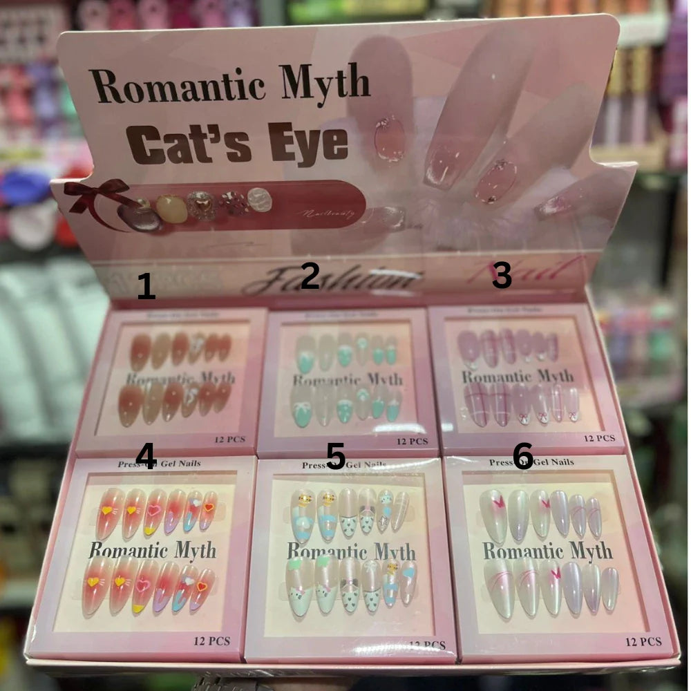 Romantic Myth Cat's Eye Press On Gel Nails Romantic Myth