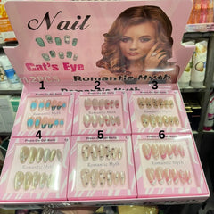 Romantic Myth Cat's Eye Press On Gel Nails - 12 Pcs Romantic Myth