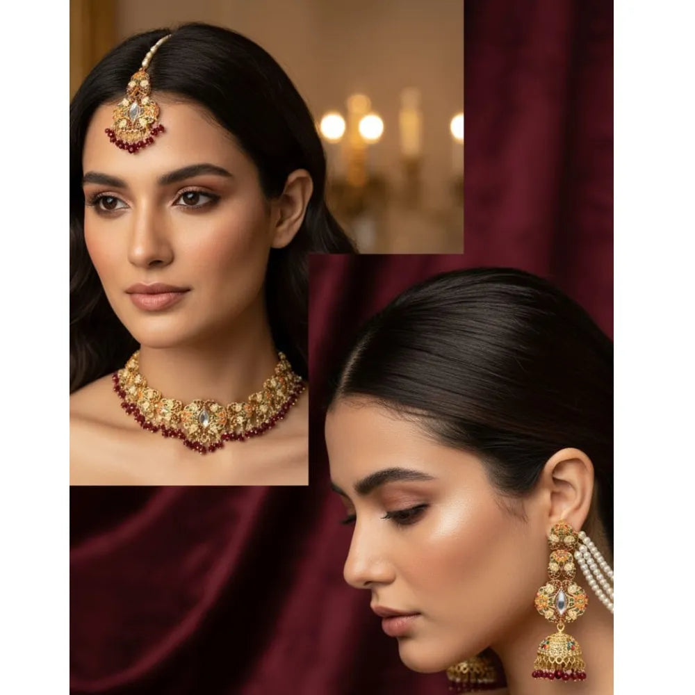 9 Ratan Choker Necklace Set Cosmia
