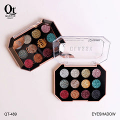 Quetee Beauty 12-Color Glitter Eyeshadow Palette Quetee